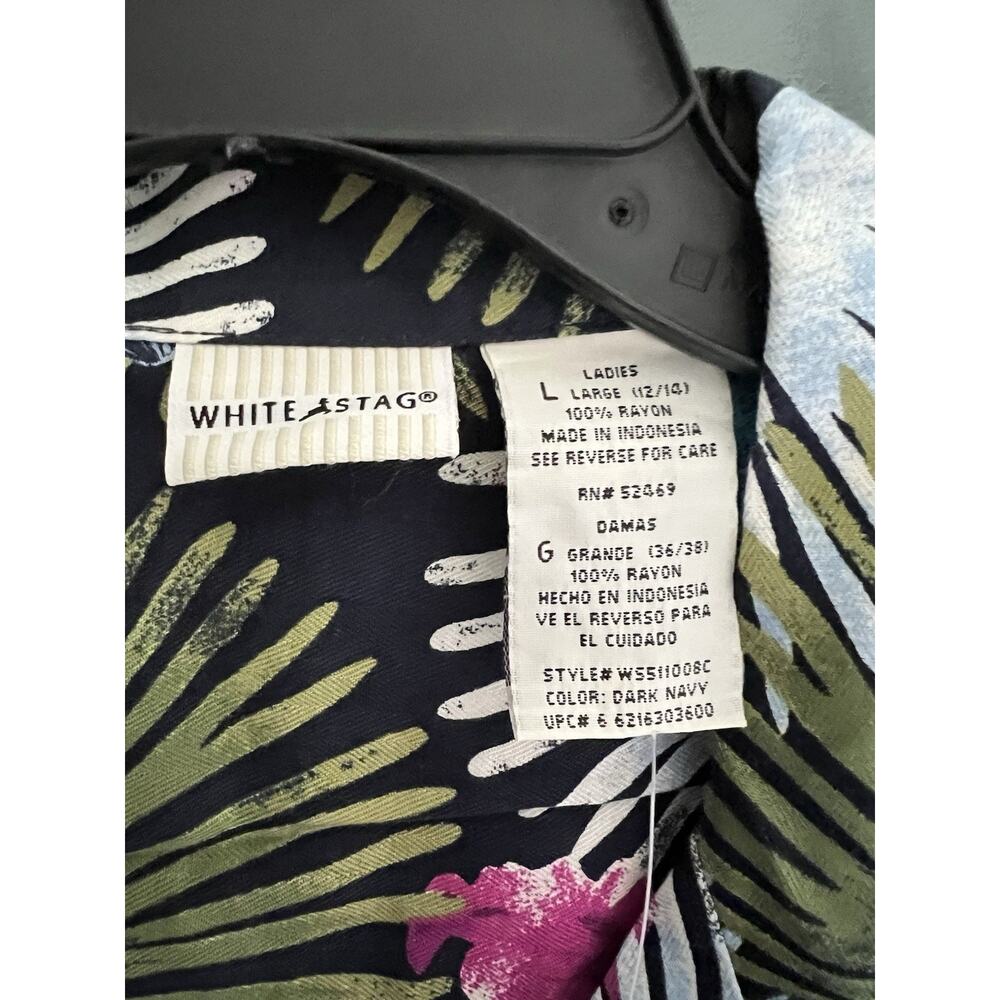 Vintage White Stag "Go Tropical" Blouse Pants Set Deadstock Summer NWT L - Picture 5 of 13